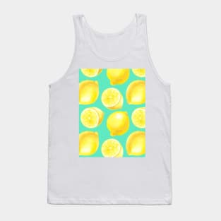 Watercolor lemons pattern Tank Top